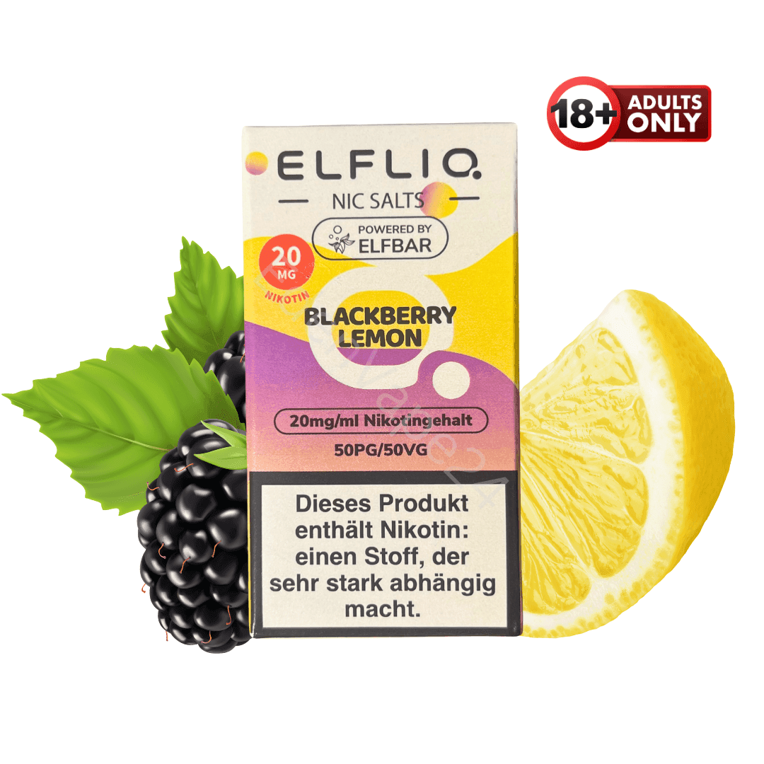 Elfbar Elfliq - Blackberry Lemon - 20mg Liquid - EdenVape24